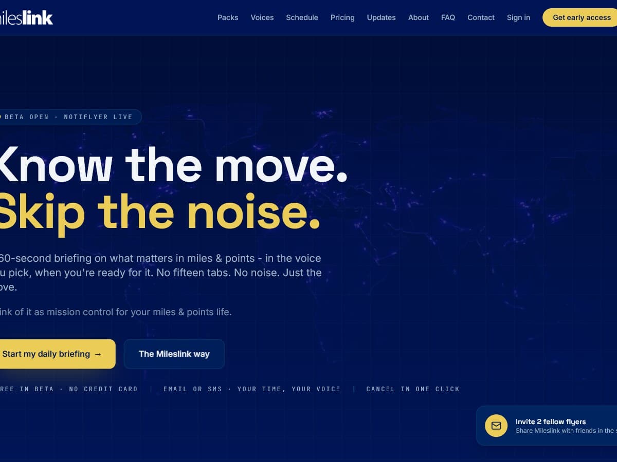 Mileslink - Editorial · Newsletter